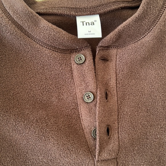 Tna Brown Fleece Sweater - Picture 2 of 2